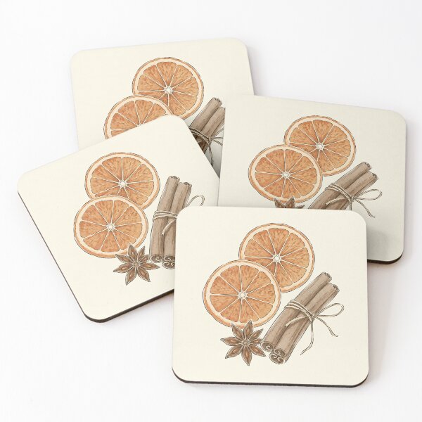 Item preview, Dried Orange and Cinnamon | Minimalist Holiday Kitchen Line Art designed and sold by Zaramodo.