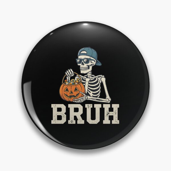 Item preview, Bruh Skeleton Halloween Candy Bucket designed and sold by OlyvieArt.