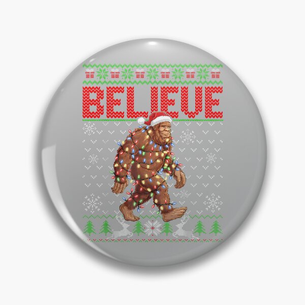 Item preview, Believe Bigfoot Santa Ugly Christmas Tree Lights Sasquatch designed and sold by mjohnson9.