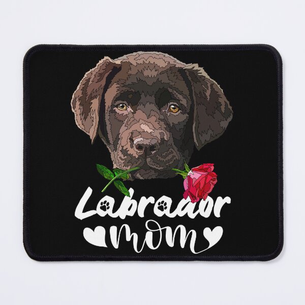 Item preview, Chocolate Labrador Mom With Rose Dog designed and sold by Just-Arts-4U.