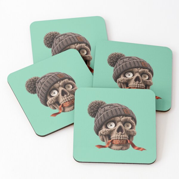 Item preview, Cozy Knitted Skull – Cute Gothic Halloween Winter Skeleton designed and sold by NEFERSIGN.