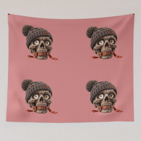 Item preview, Cozy Knitted Skull – Cute Gothic Halloween Winter Skeleton designed and sold by NEFERSIGN.