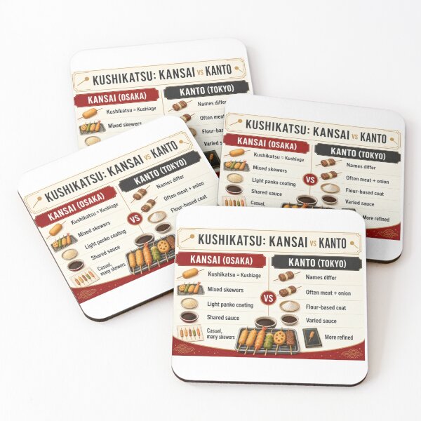 Item preview, Kushikatsu Osaka vs Tokyo – Japanese Street Food Guide designed and sold by EchoWave11.