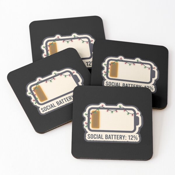 Item preview, Social Battery 12 Percent - Introvert Christmas designed and sold by TheCalmEdit.