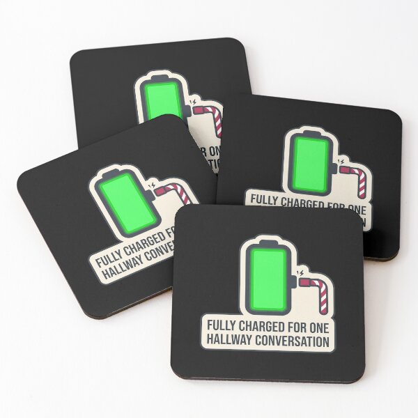 Item preview, Fully Charged for One Conversation - Introvert Gift designed and sold by TheCalmEdit.