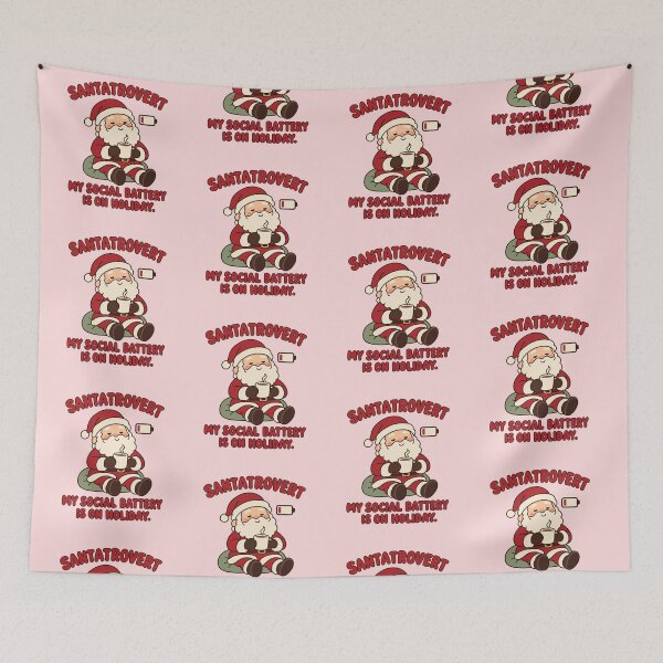 Item preview, Santatrovert Social Battery Santa for Introverts — Funny Christmas Gathering Humor designed and sold by Im-Ara.