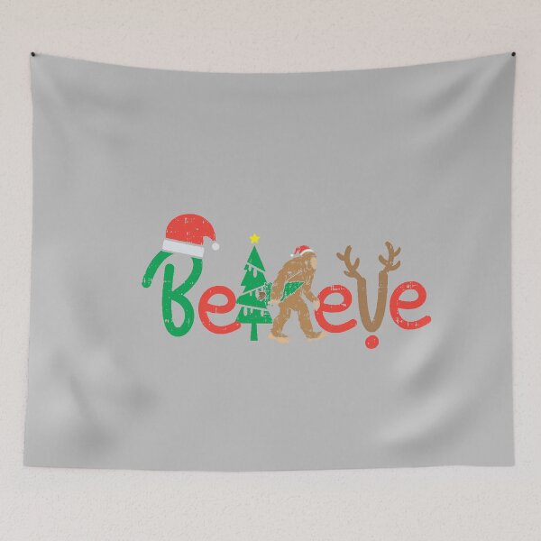 Item preview, Believe Bigfoot Sasquatch Santa Reindeer Christmas Tree Gift_2 designed and sold by mjohnson9.