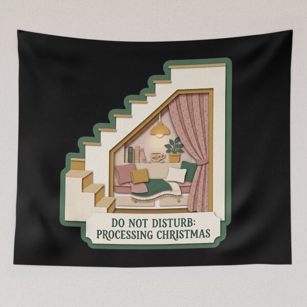 Item preview, Do Not Disturb Processing Christmas - Cozy Nook Art designed and sold by TheCalmEdit.