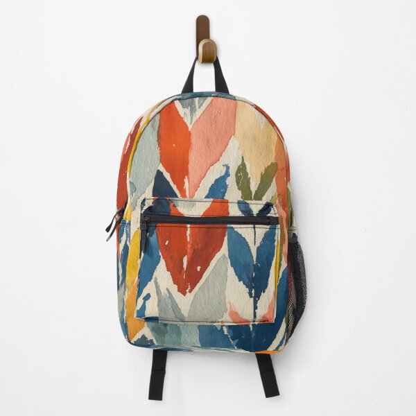Item preview, Watercolor Chevron Pattern in Blue, Orange and Mustard designed and sold by solynneart.