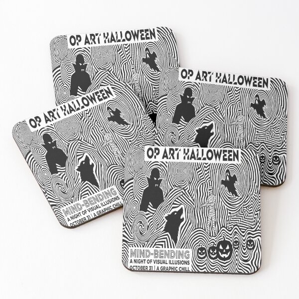 Item preview, Optical Art themed Halloween Poster designed and sold by Solomon-Ent-144.