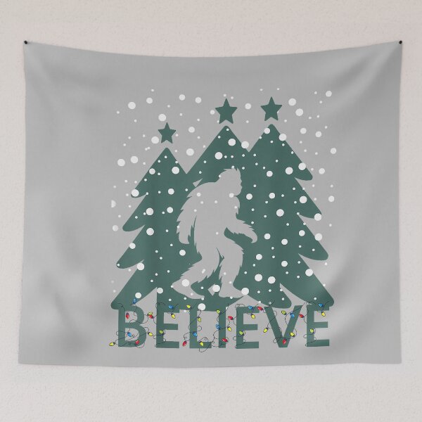 Item preview, Believe Christmas Lights Bigfoot Lovers Funny Sasquatch designed and sold by mjohnson9.
