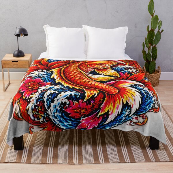 Item preview, Japanese Koi Fish Traditional Waves and Torii Gate designed and sold by GussieGerman.