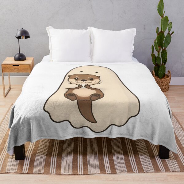 Item preview, Kawaii Otter Ghost – Cute Spooky Halloween Animal designed and sold by Lu7u.