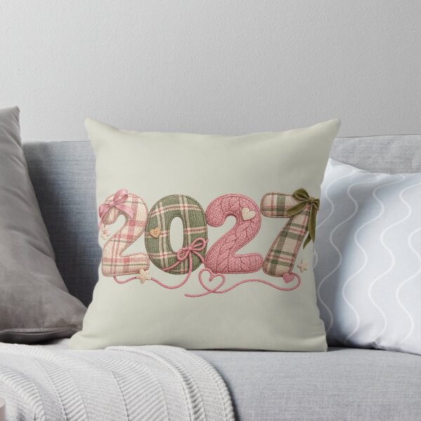 Item preview, Cozy Knitted 2027 Pink Sage Plaid Year Design designed and sold by Verycutethings.