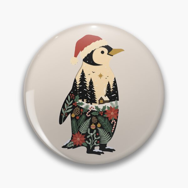 Item preview, Christmas Penguin Winter Silhouette Wonderland Art designed and sold by dudelinart.