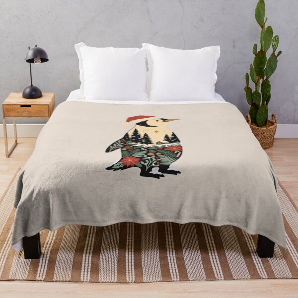 Item preview, Christmas Penguin Winter Silhouette Wonderland Art designed and sold by dudelinart.