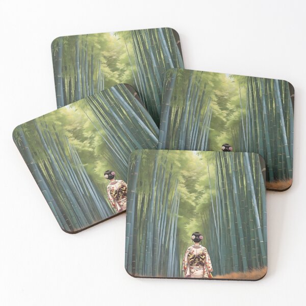 Item preview, Girl walking in a bamboo forest in Japan designed and sold by Yuki Bloom.