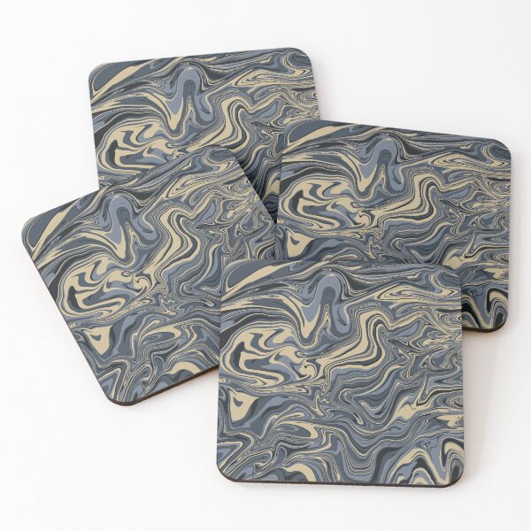 Item preview, Navy Slate Abstract Marbled Pattern Dark Academia designed and sold by footnotes-club.