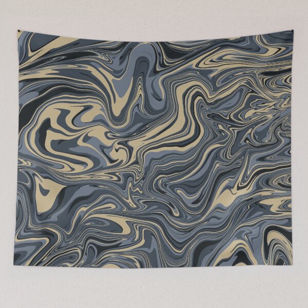 Item preview, Navy Slate Abstract Marbled Pattern Dark Academia designed and sold by footnotes-club.
