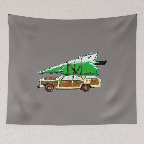 Item preview, Wagon With Tree Christmas Road Trip Wagon-17 designed and sold by BenNeudert.
