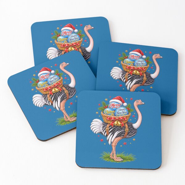 Item preview, Christmas Ostrich with Basket of Greeting Eggs designed and sold by annenambiro.