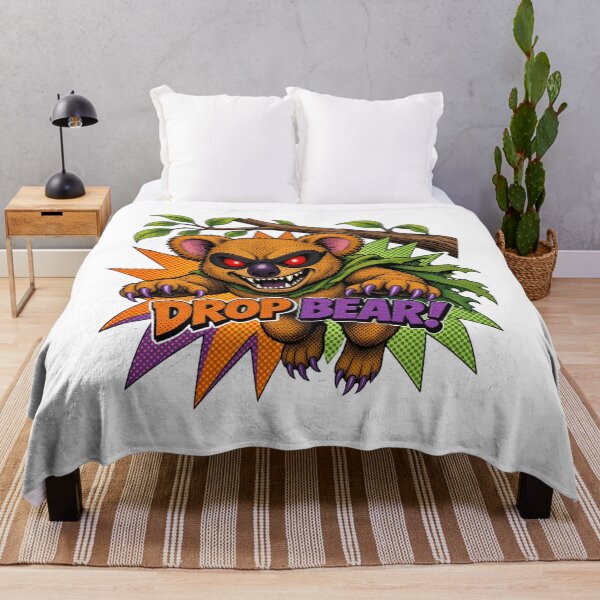 Item preview, Drop Bear Villain Funny Aussie Koala Halloween Comic Sticker designed and sold by DTSA.
