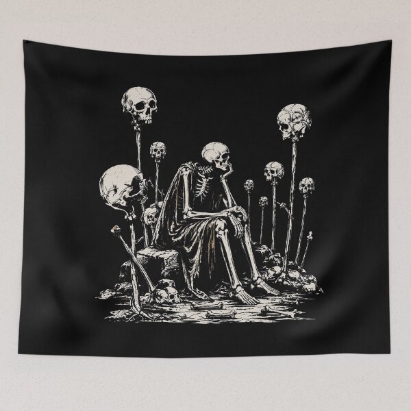 Item preview, Seated Skeleton Macabre designed and sold by Annalise-Palmer.