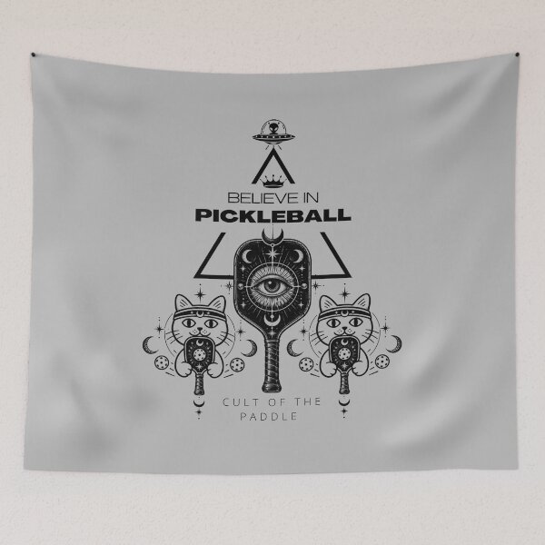 Item preview, Believe in Pickleball Cult of the Paddle Mystic Cats designed and sold by PodunkClothing.