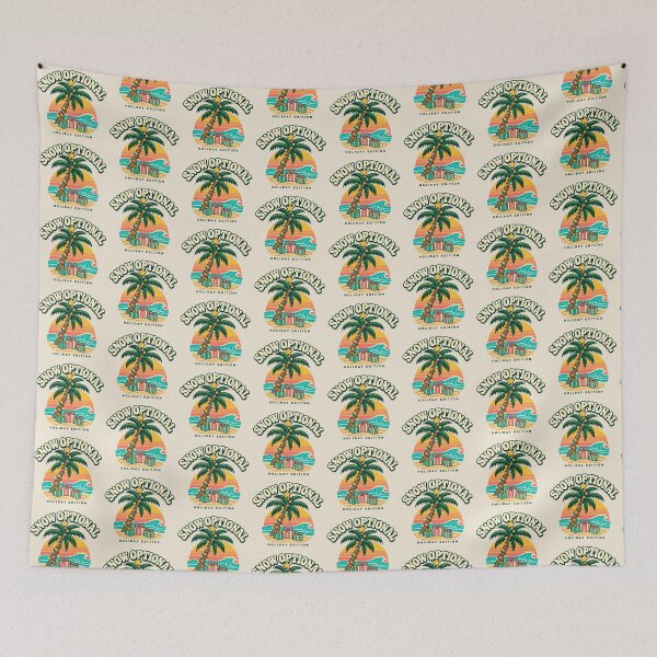 Item preview, Snow Optional Tropical Christmas Palm Tree Beach Holiday designed and sold by Fanverse Merchandise.