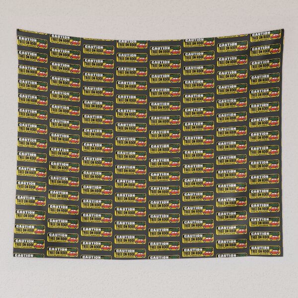 Item preview, Caution Tree On Roof Funny Christmas Tree Car Sticker designed and sold by Fanverse Merchandise.