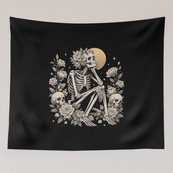 Item preview, Floral Skeleton Moon designed and sold by BiancaMorgese.