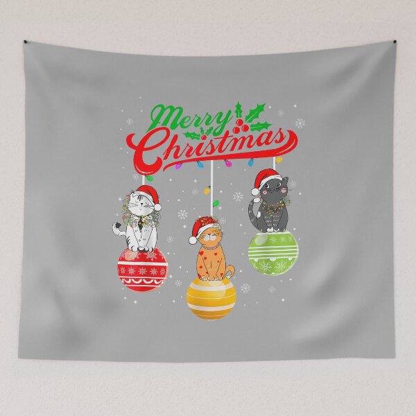 Item preview, Santa Cats Xmas Lights Ornaments Pajama Christmas Cat Lover designed and sold by ArleneRowe.