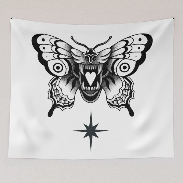 Item preview, Butterfly old school tattoo designed and sold by Mario-Mora-Art.