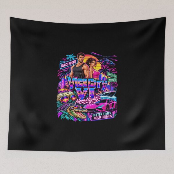 Item preview, GTA 6 Vice City VI Neon Nights, Gamer designed and sold by Sparkles Makes Studio.