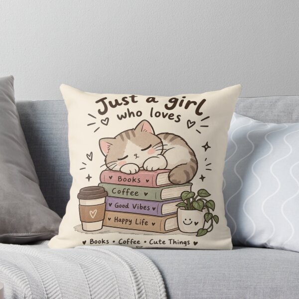 Item preview, Cute Sleeping Cat Books Coffee and Cute Things Aesthetic designed and sold by LunaVales.