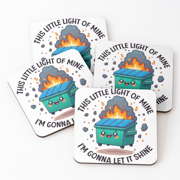 Item preview, Dumpster Fire Anxiety Sarcastic Funny Illustration designed and sold by amberwell-snake.
