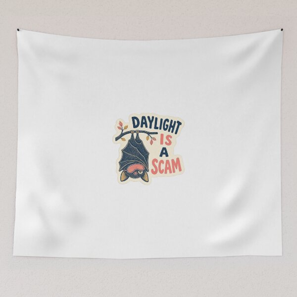 Item preview, Daylight Is a Scam Sleepy Bat designed and sold by LearnFunStore.