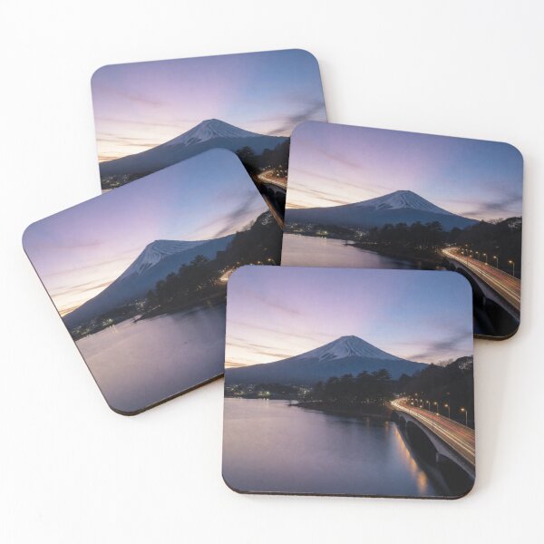 Item preview, Mount Fuji Twilight Serenity - Japanese Lake Landscape Art designed and sold by nhk999.