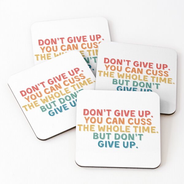 Item preview, Sarcastic Don't Give Up Anxiety Affirmation Quote designed and sold by amberwell-snake.
