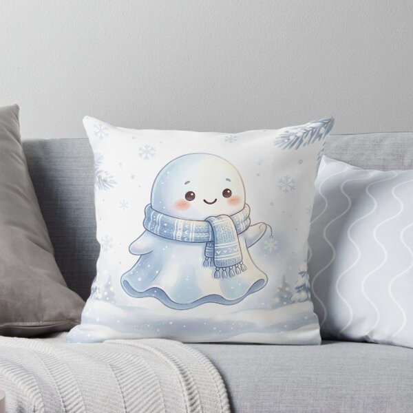Item preview, Adorable Kawaii Ghost in Cozy Winter Wonderland designed and sold by Michaelragheb.
