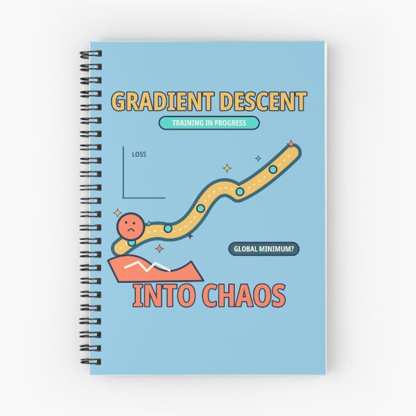 Item preview, Gradient Descent Into Chaos - Funny Machine Learning Humor designed and sold by Ink and Wink.