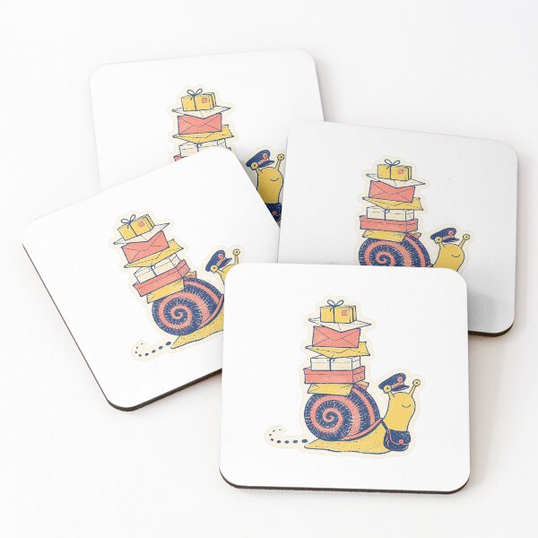 Item preview, Snail Postman Carrying a Stack of Mail designed and sold by LearnFunStore.
