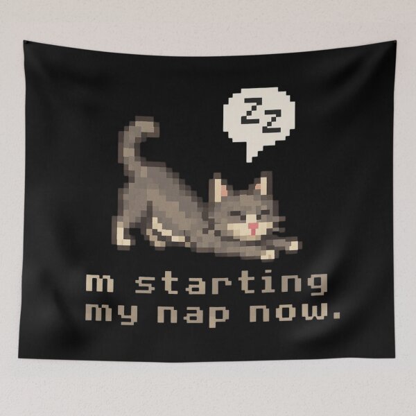 Item preview, Sleeping Pixel Cat designed and sold by martinsellds95.