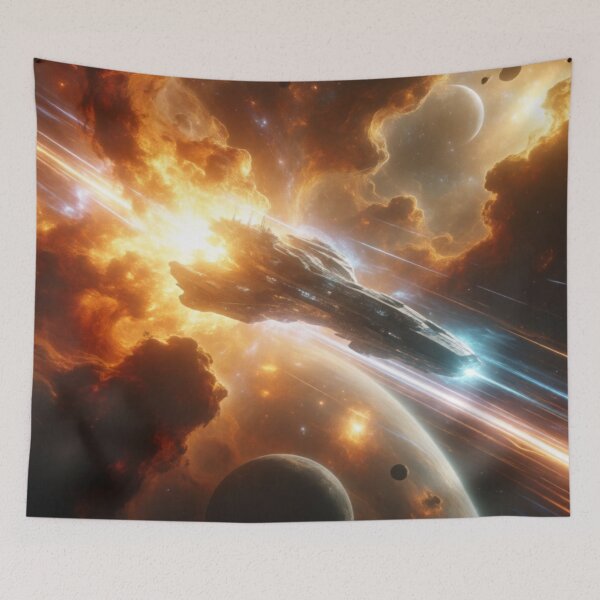Item preview, Stellar Velocity - Futuristic Spaceship in Deep Space designed and sold by nhk999.