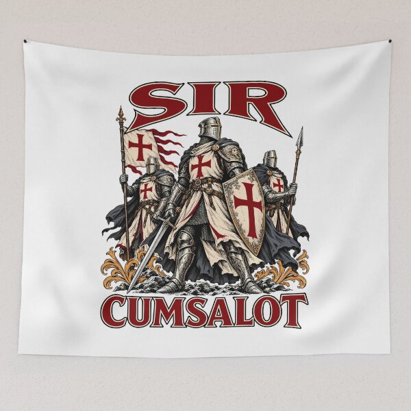 Item preview, Sir Cumsalot Funny Medieval Knight Dark Humor designed and sold by andre-hollow.