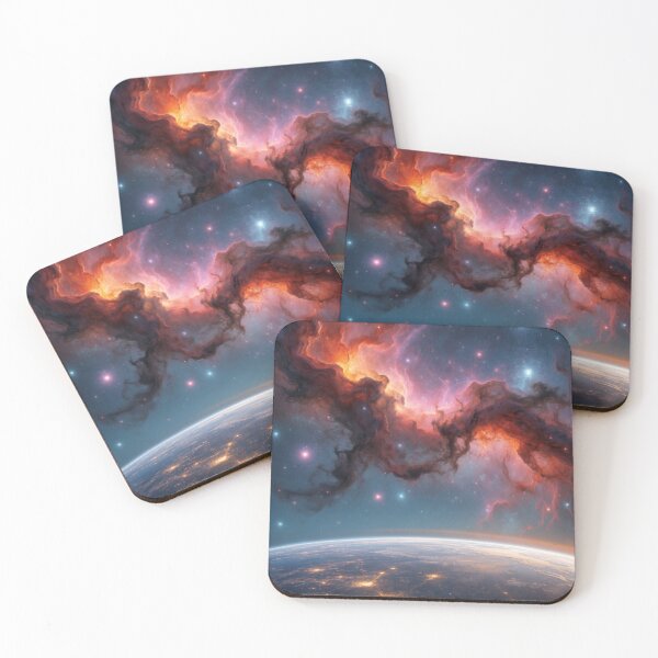 Item preview, Nebula Awakening - Fiery Cosmic Horizon Galaxy Art designed and sold by nhk999.