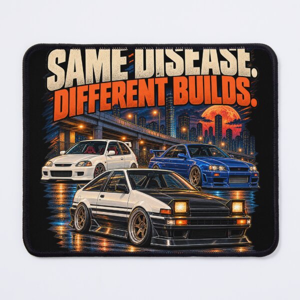 Item preview, Different Builds Same Disease JDM Car Meet Art designed and sold by THAT-ONE-TEE.