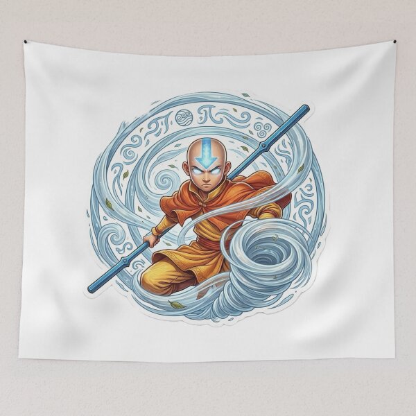 Item preview, Pastel Art Nouveau Airbender - The Last Avatar Wind Master Sticker designed and sold by Designs248877.