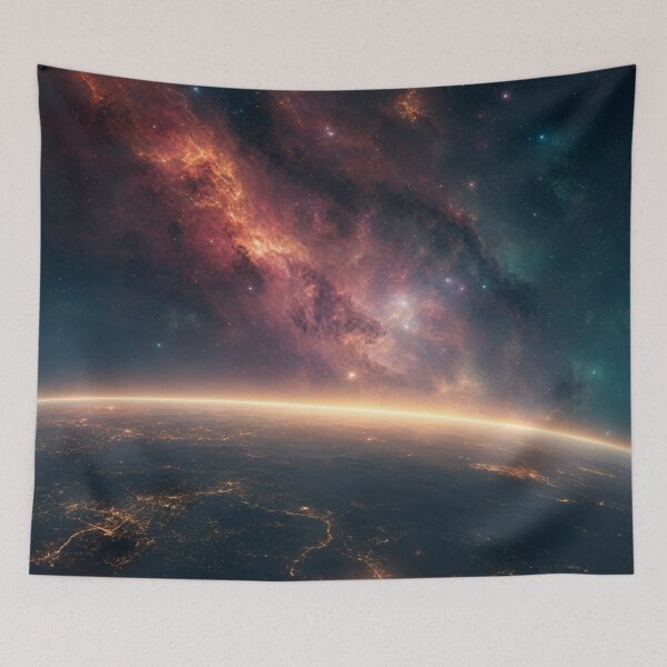 Item preview, Dawn Beyond Earth - Cosmic Horizon Universe Landscape designed and sold by nhk999.