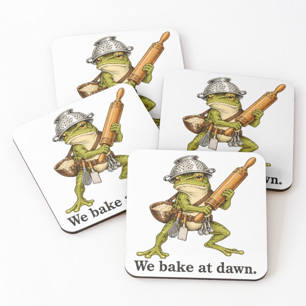 Item preview, We Bake at Dawn Funny Frog Baker Baking Humor designed and sold by andre-hollow.